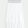 Maxi-nederdel med smock i taljen Maxi-nederdel med smock i taljen