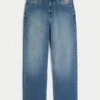 Medium Wash Alien Graphic Baggy Jeans Medium Wash Alien Graphic Baggy Jeans