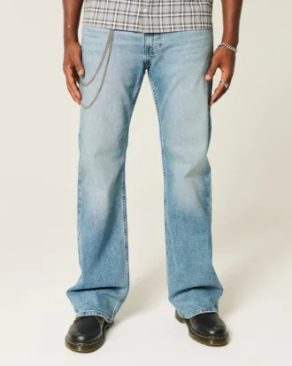 Mediumvaskede, afslappede bootcut-jeans