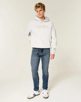 Mediumvaskede atletiske skinny jeans