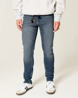 Mediumvaskede atletiske skinny jeans