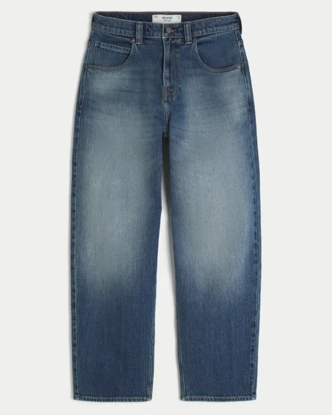 Mediumvaskede Eagle Graphic Skater Baggy Jeans Mediumvaskede Eagle Graphic Skater Baggy Jeans