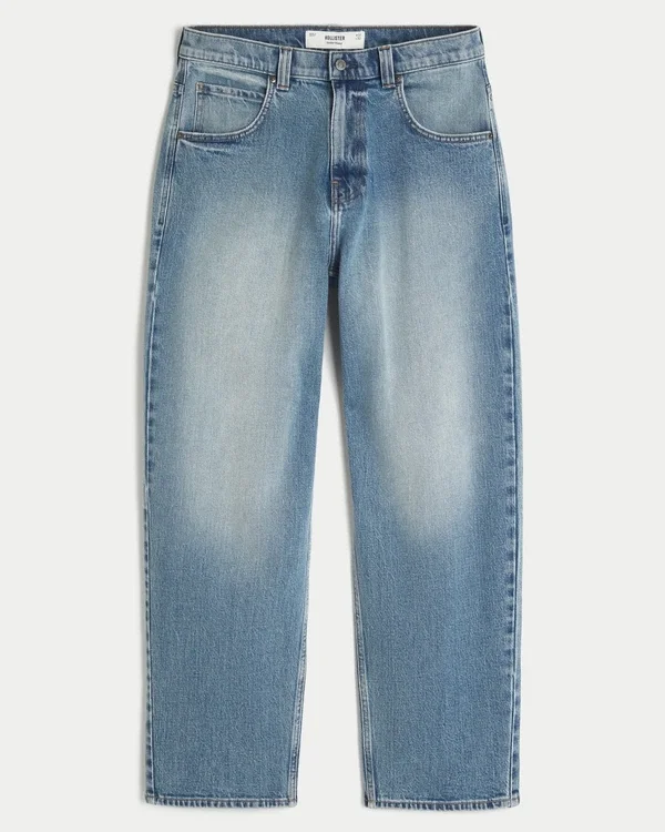Mediumvaskede skaterbaggyjeans Mediumvaskede skaterbaggyjeans