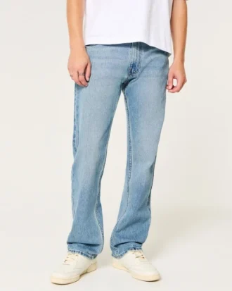 Mediumvaskede straight jeans