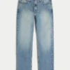 Mediumvaskede straight jeans Mediumvaskede straight jeans