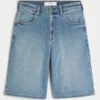Mediumvaskede superbaggy denimshorts Mediumvaskede superbaggy denimshorts