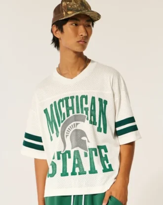 Michigan State University Spartans grafisk fodboldtrøje Michigan State University Spartans grafisk fodboldtrøje