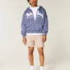 Mid-Thigh Lobster Pattern Pull-On Shorts