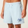 Mid-Thigh Seersucker Volley Swim Shorts Mid-Thigh Seersucker Volley Swim Shorts