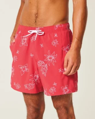 Midt på låret Broderede volley-badeshorts