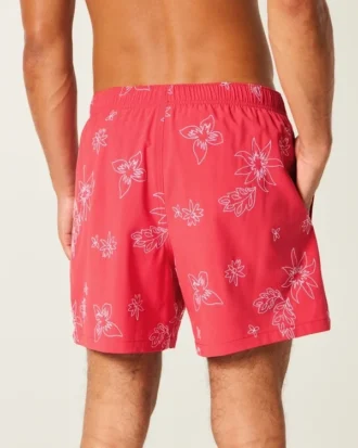 Midt på låret Broderede volley-badeshorts
