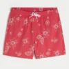 Midt på låret Broderede volley-badeshorts Midt på låret Broderede volley-badeshorts