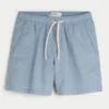 Midt på låret Linen-blanding Pull-On Shorts