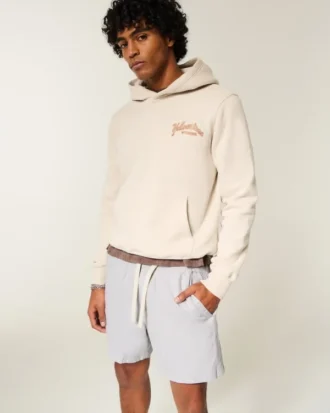 Midt på låret Linen-blanding Pull-On Shorts