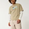 Midt på låret Linen-blanding Pull-On Shorts