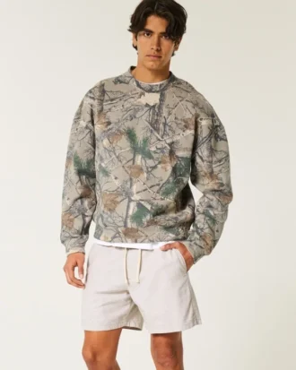 Midt på låret Linen-blanding Pull-On Shorts