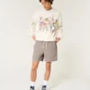Midt på låret Linen-blanding Pull-On Shorts