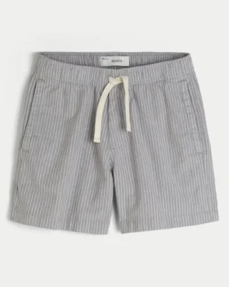 Midt på låret Linen-blanding Pull-On Shorts