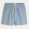 Midt på låret Linen-blanding Pull-On Shorts