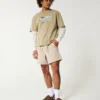 Midt på låret Linen-blanding Pull-On Shorts