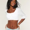 Mini-crop-top med trekvartærmer Mini-crop-top med trekvartærmer