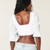 Mini-crop-top med trekvartærmer Mini-crop-top med trekvartærmer
