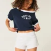Mini-shorts med fleece og sidestriber Mini-shorts med fleece og sidestriber