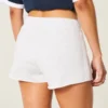 Mini-shorts med fleece og sidestriber Mini-shorts med fleece og sidestriber