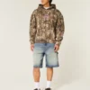Mørkeblå baggy denimshorts