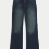 Mørkvaskede, afslappede bootcut-jeans Mørkvaskede, afslappede bootcut-jeans