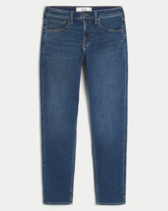 Mørkvaskede atletiske skinny jeans