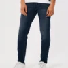 Mørkvaskede atletiske skinny jeans Mørkvaskede atletiske skinny jeans