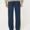 Mørkvaskede løse jeans