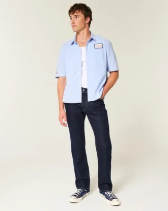 Mørkvaskede straight jeans