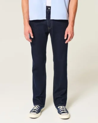 Mørkvaskede straight jeans