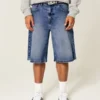 Mørkvaskede superbaggy denimshorts Mørkvaskede superbaggy denimshorts