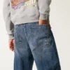 Mørkvasket logo-broderi Superbaggy jeans Mørkvasket logo-broderi Superbaggy jeans