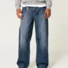 Mørkvasket logo-broderi Superbaggy jeans Mørkvasket logo-broderi Superbaggy jeans