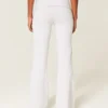 Number Graphic Foldover Waist Flare Pants Number Graphic Foldover Waist Flare Pants