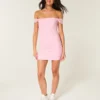 Off-shoulder bodycon-kjole i mesh Off-shoulder bodycon-kjole i mesh