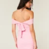 Off-shoulder bodycon-kjole i mesh Off-shoulder bodycon-kjole i mesh