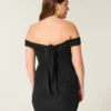 Off-shoulder bodycon-kjole i mesh Off-shoulder bodycon-kjole i mesh
