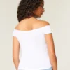 Off-shoulder top med bindebånd