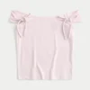 Off-shoulder top med bindebånd Off-shoulder top med bindebånd