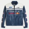Oracle Red Bull Racing grafisk jakke i imiteret læder