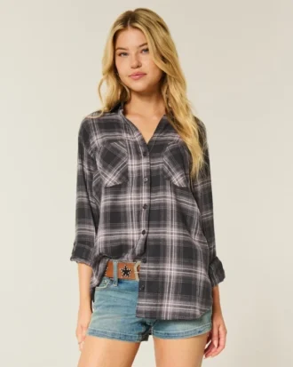 Oversized flannelskjorte