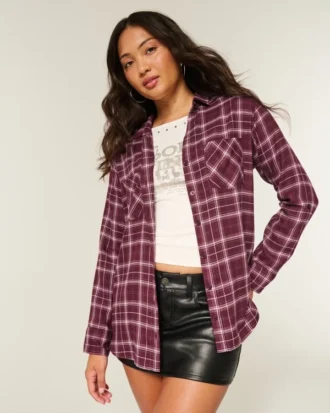 Oversized flannelskjorte