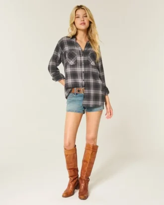 Oversized flannelskjorte