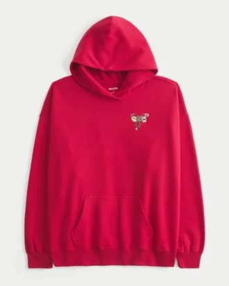 Oversized Good Luck Charm Graphic Hoodie