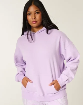 Oversized hættetrøje med camouflagefor